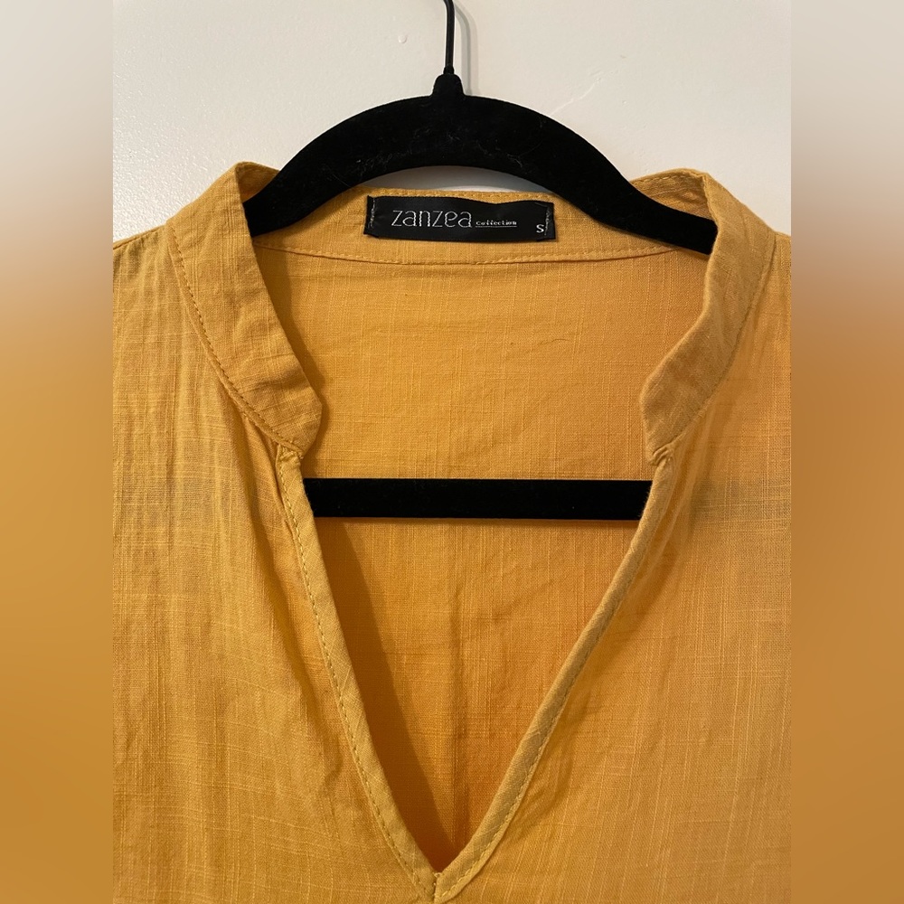 Zanzea Mustard Yellow Dress - Picture 3 of 9